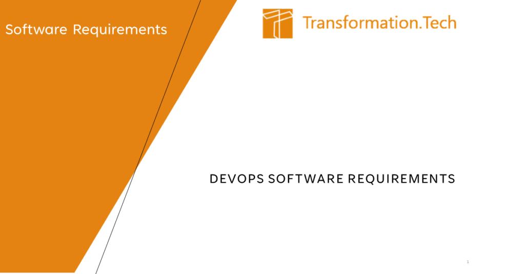 DevOps Software Requirements
